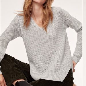 Aritzia Wilfred Wolter waffle knit sweater